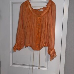 Free People Orange Women's Top